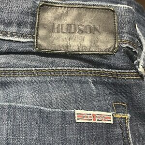 Hudson Relaxed Straight Jeans Button Fly Dark Wash Mens Size 34x29